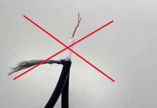 不良接続状況 こんな接続はダメ